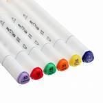 Набор маркеров для скетчинга двусторонние 6цветов 2-6мм арт.MS_38249 (6шт) основные цвета